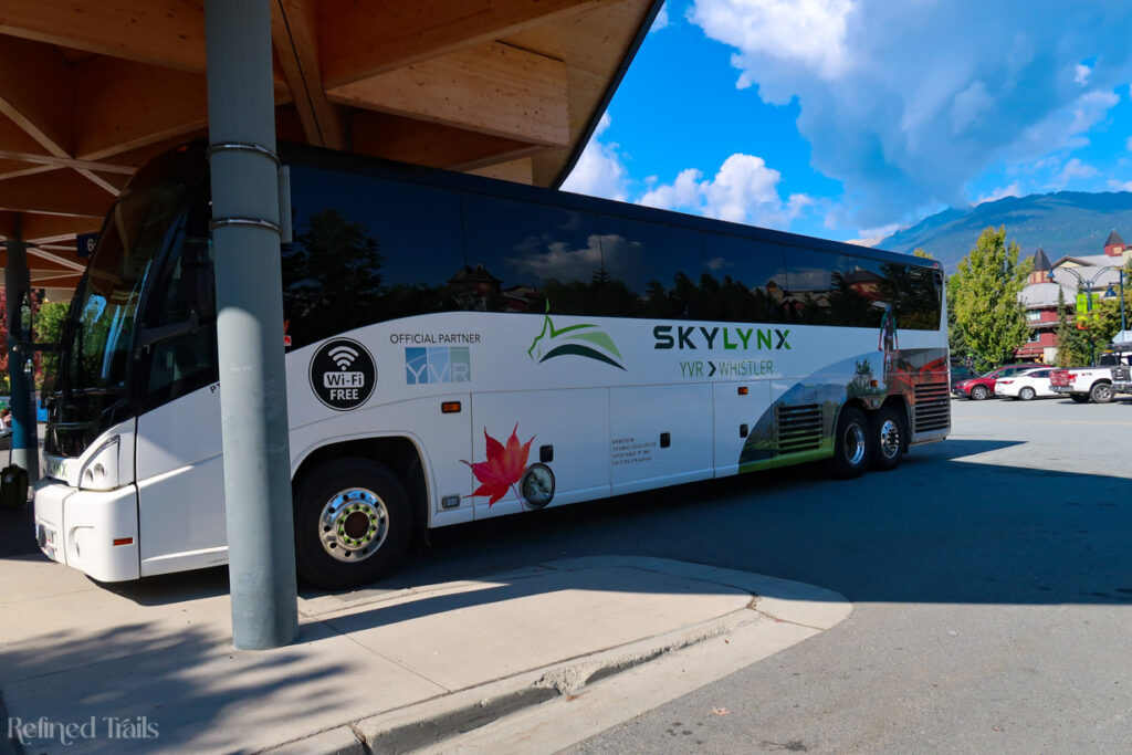 YVR Skylynx Bus at the Gateway Loop in Whistler, Canada