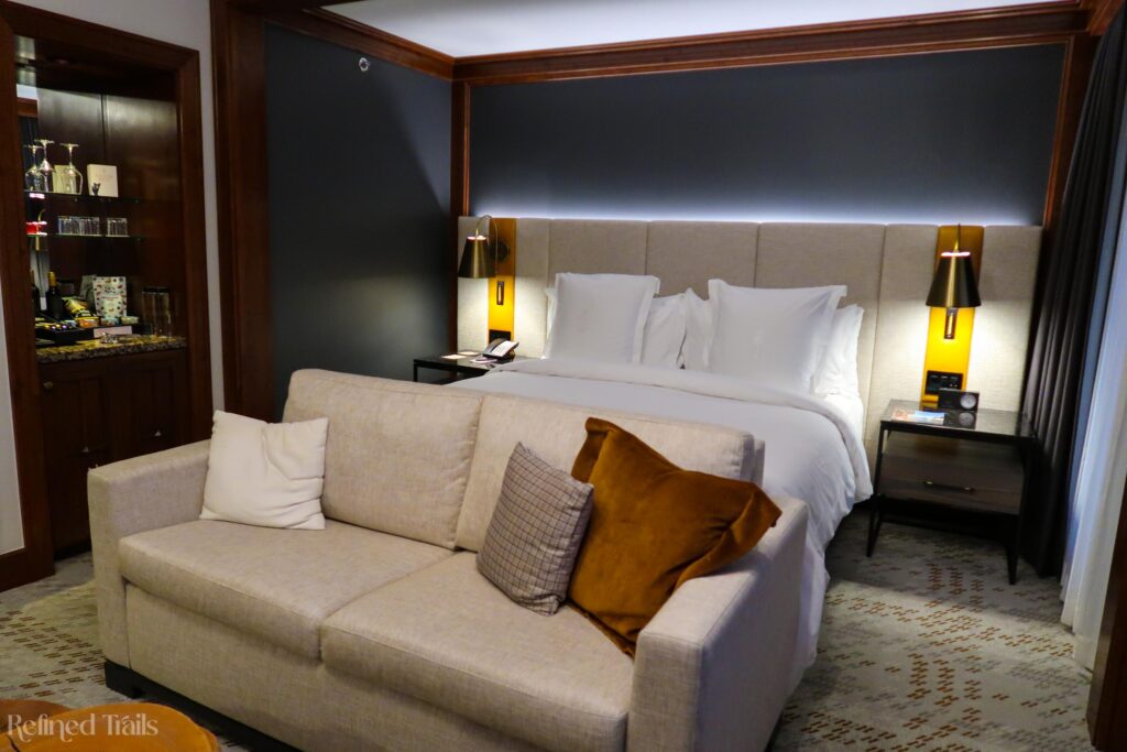 Hotel room at the Four Seasons in Whistler, Canada