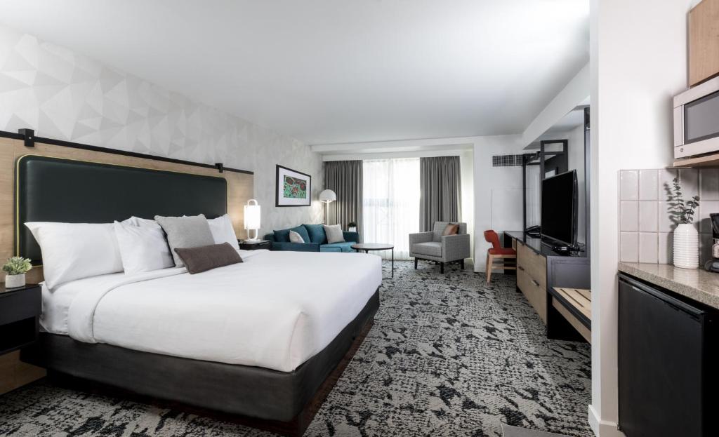 Hotel room at the Crystal Lodge hotel in Whistler, Canada