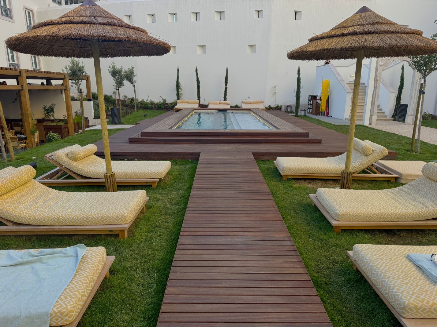 Pool deck at the Locke De Santa Joana Lisbon