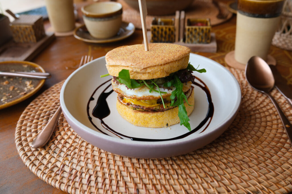 AK Muffin Stack at Jihwa Restaurant Akohara Buahan Village Retreat