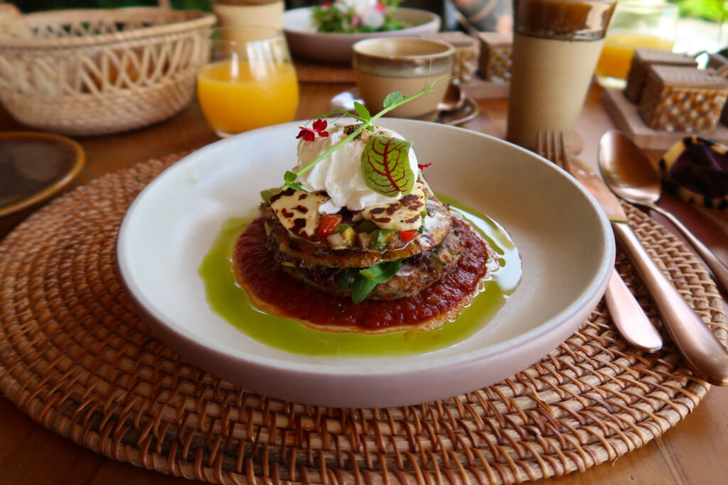Zucchini Stackat Jihwa Restaurant Akohara Buahan Village Retreat