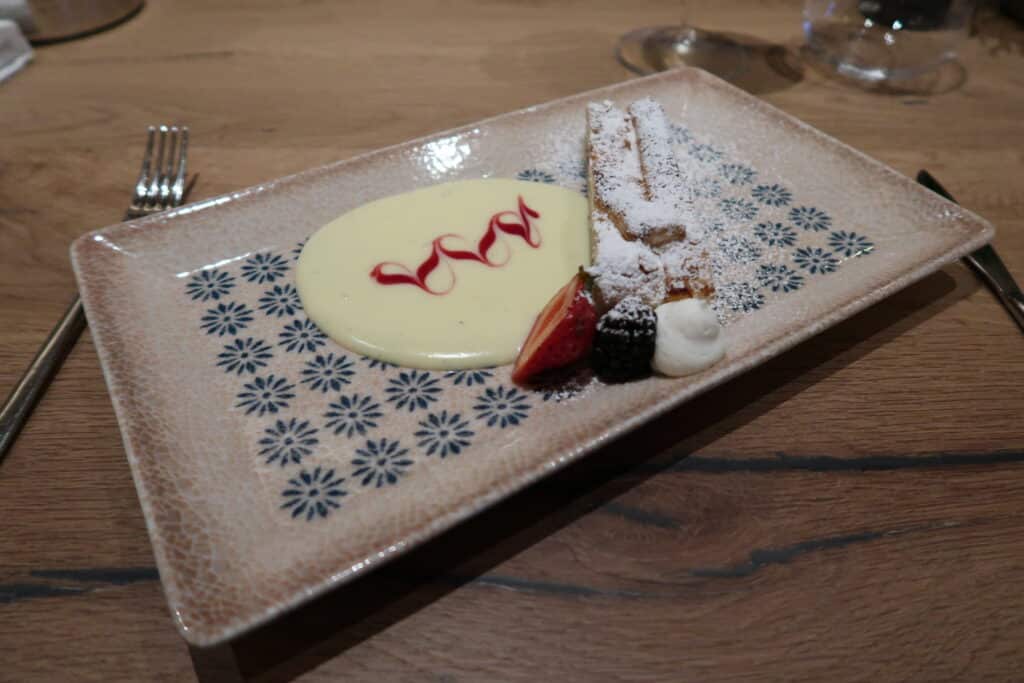 Ricotta strudel at Hotel Recort in Italy