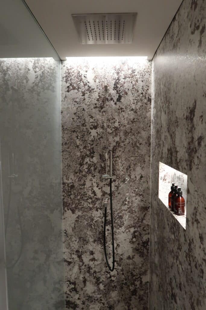 Rainfall shower at Hotel Recort in Italy