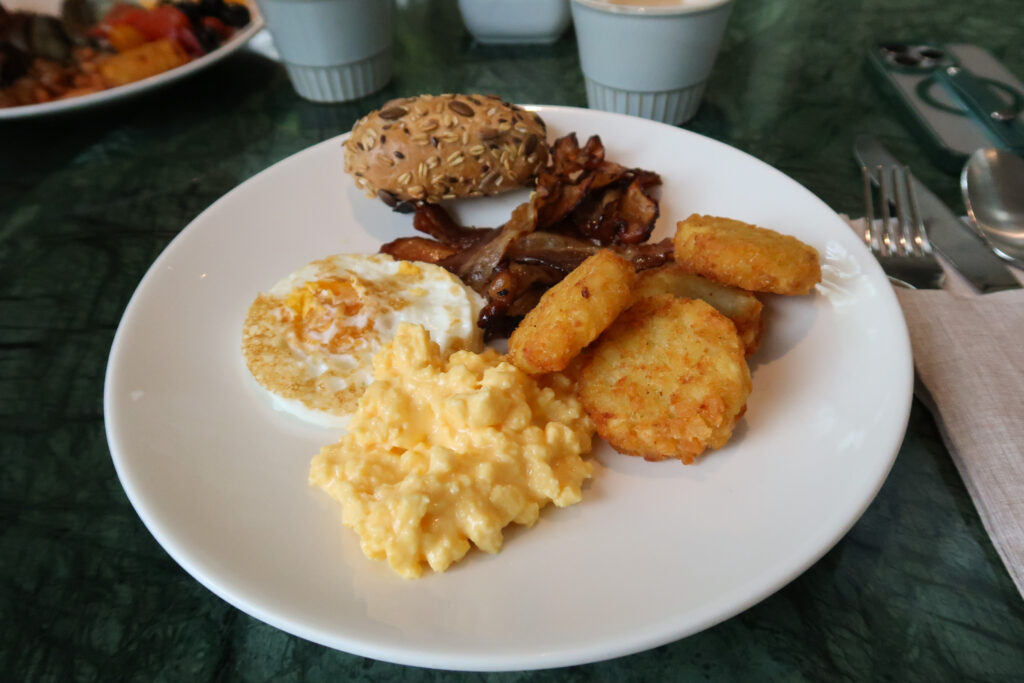 Breakfast plate at the Mondrian Singapore Duxton hotel