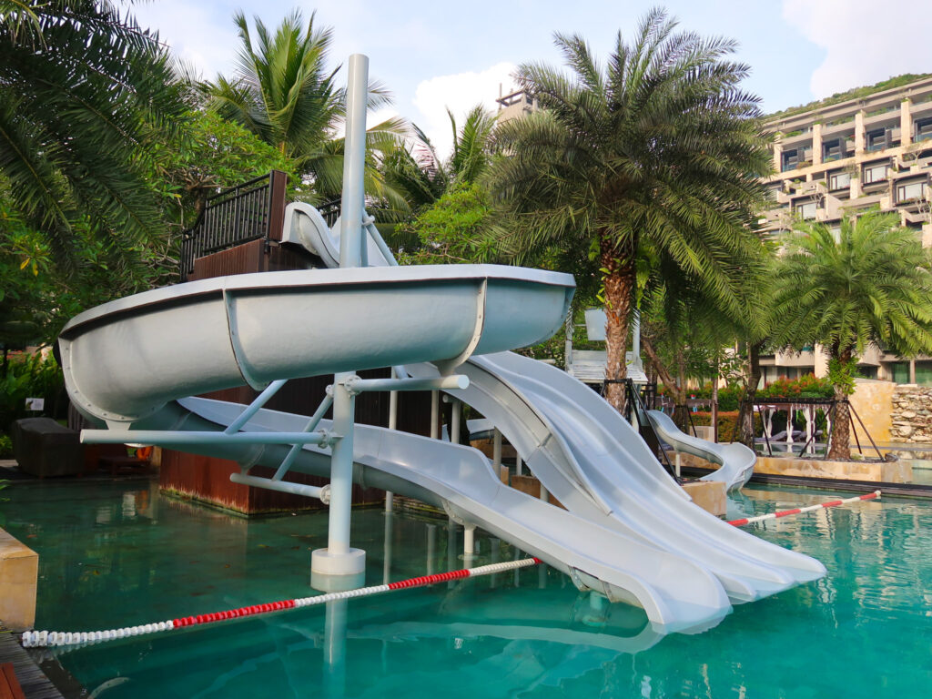 Kids waterslides and pool at The Apurva Kempinski