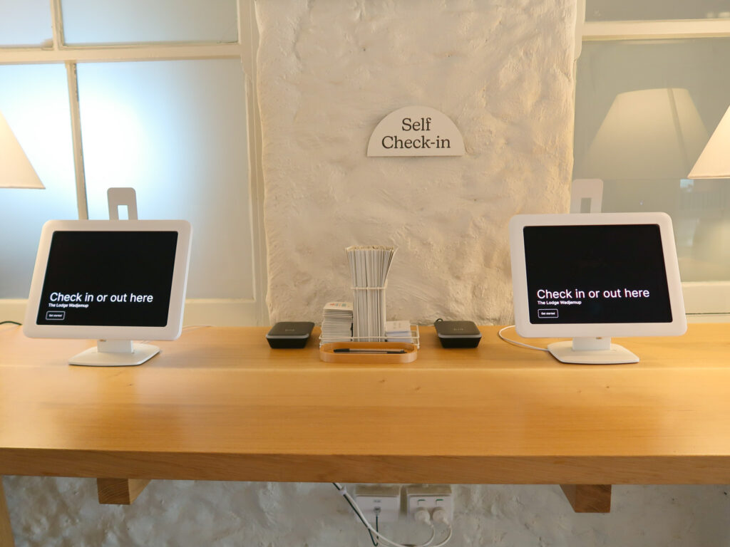 Self check-in kiosks at The Lodge Wadjemup
