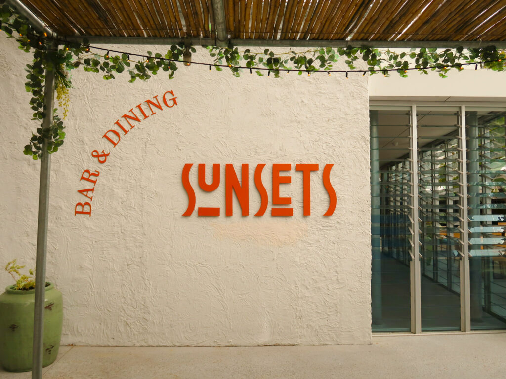 Sunsets bar and dining sign on Rottnest Island