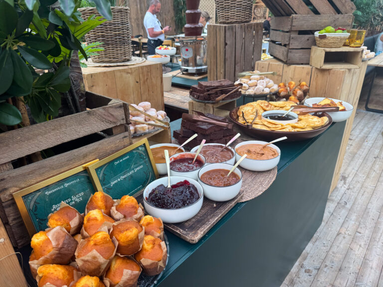 Buffet breakfast at Montagoe area of Dreamville at Tomorrowland