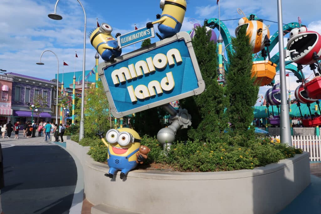 The entrance to the newly opened Minion Land at Universal Studios Singapore